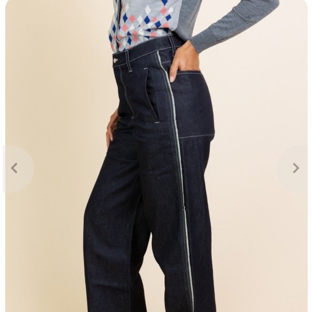 Women’s Antipast's Indigo Dyed Wide Leg Trousers! Brand new! Size 1.